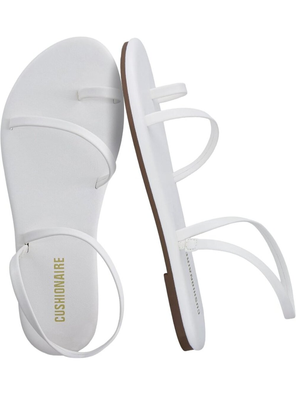 Women's Lvory Strappy Flip Flops Comfortable Casual Sandals with Memory Foam
